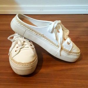 White backless sneakers